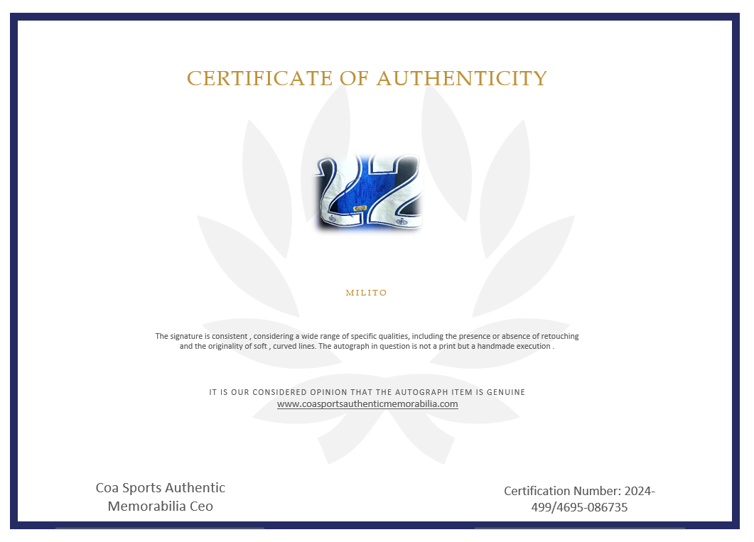 Diego Milito Inter Milan 12/13 SIGNERET hjemmebanetrøje - M