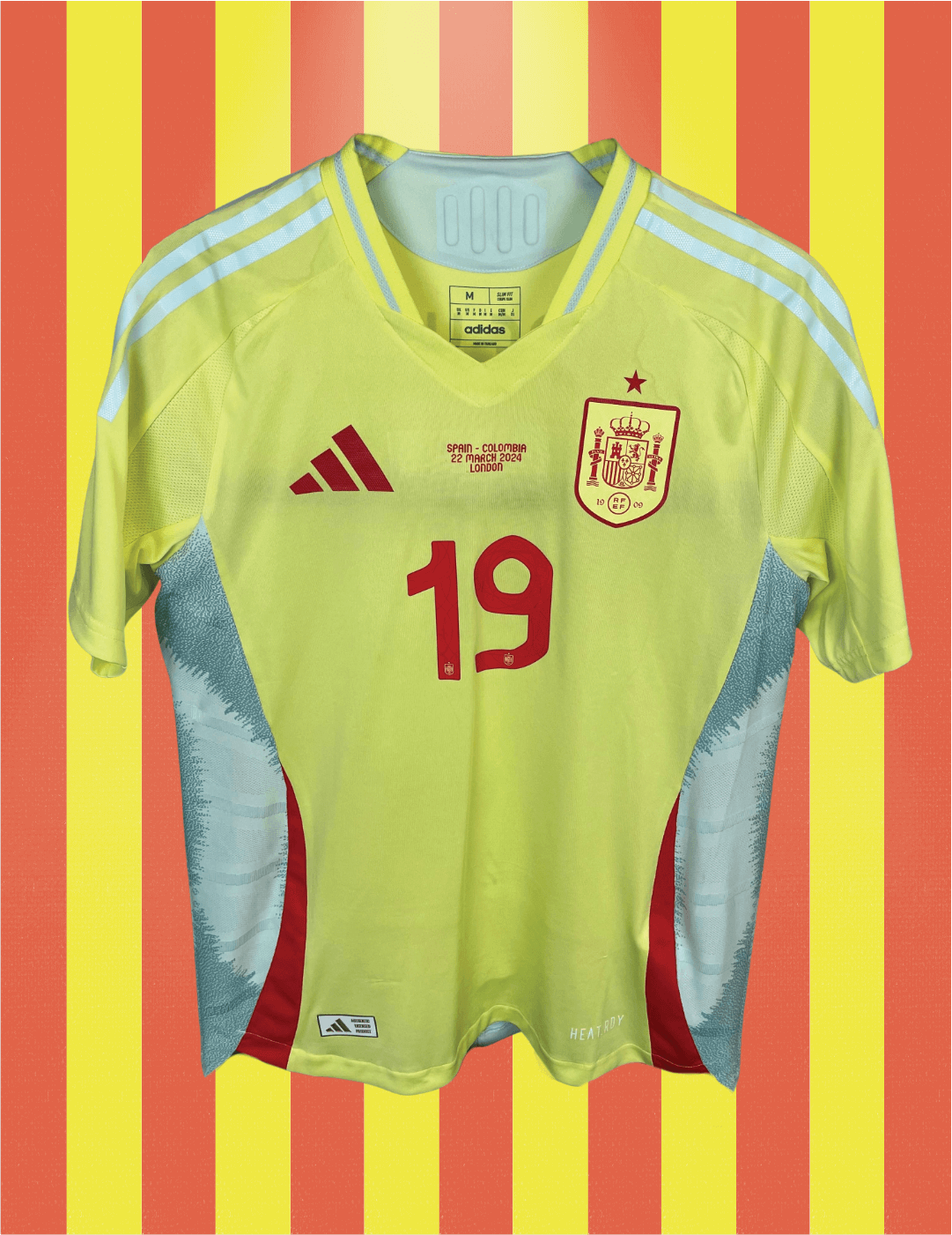 Lamine Yamal Spanien 24/25 SIGNERET Matchissue udebanetrøje - M