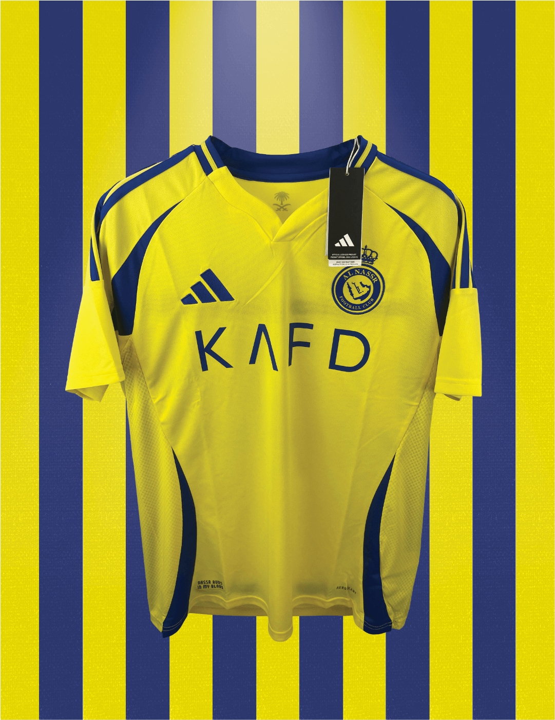 Cristiano Ronaldo Al Nassr 24/25 SIGNERET hjemmebanetrøje - L