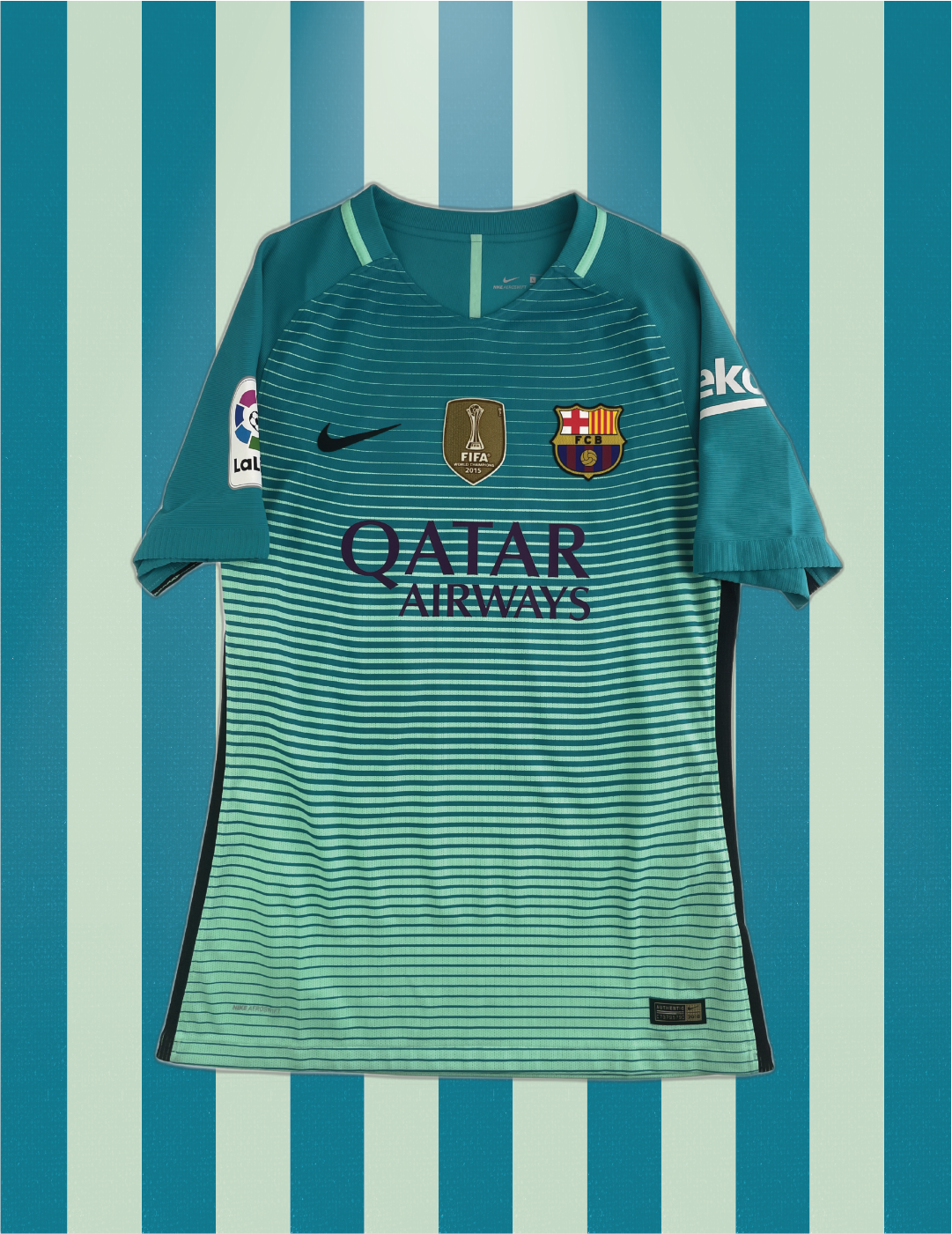 Lionel Messi Barcelona 16/17 SIGNED Matchissue - L