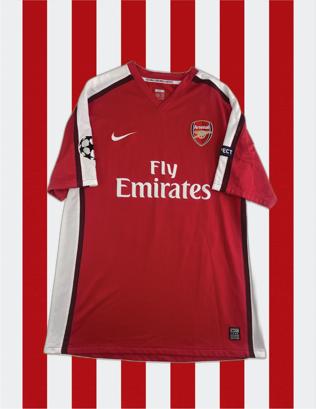 Nicklas Bendtner Arsenal 09/10 MATCHWORN vs Celtic 2009 3-1 COA - XL