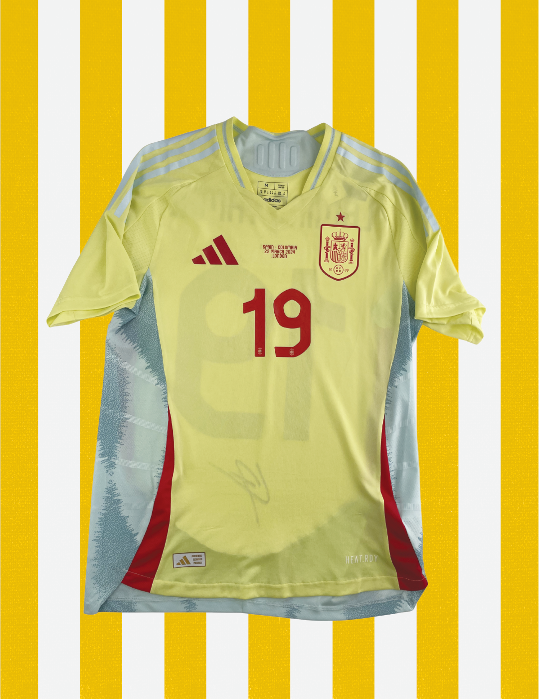 Lamine Yamal Spanien 24/25 SIGNED Matchissue - M