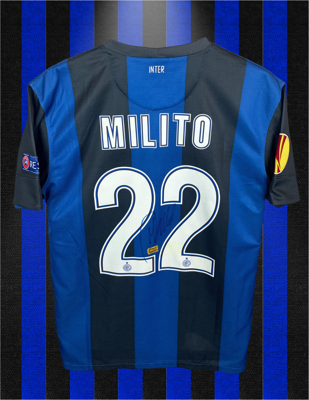 Diego Milito Inter Milan 12/13 SIGNERET hjemmebanetrøje - M