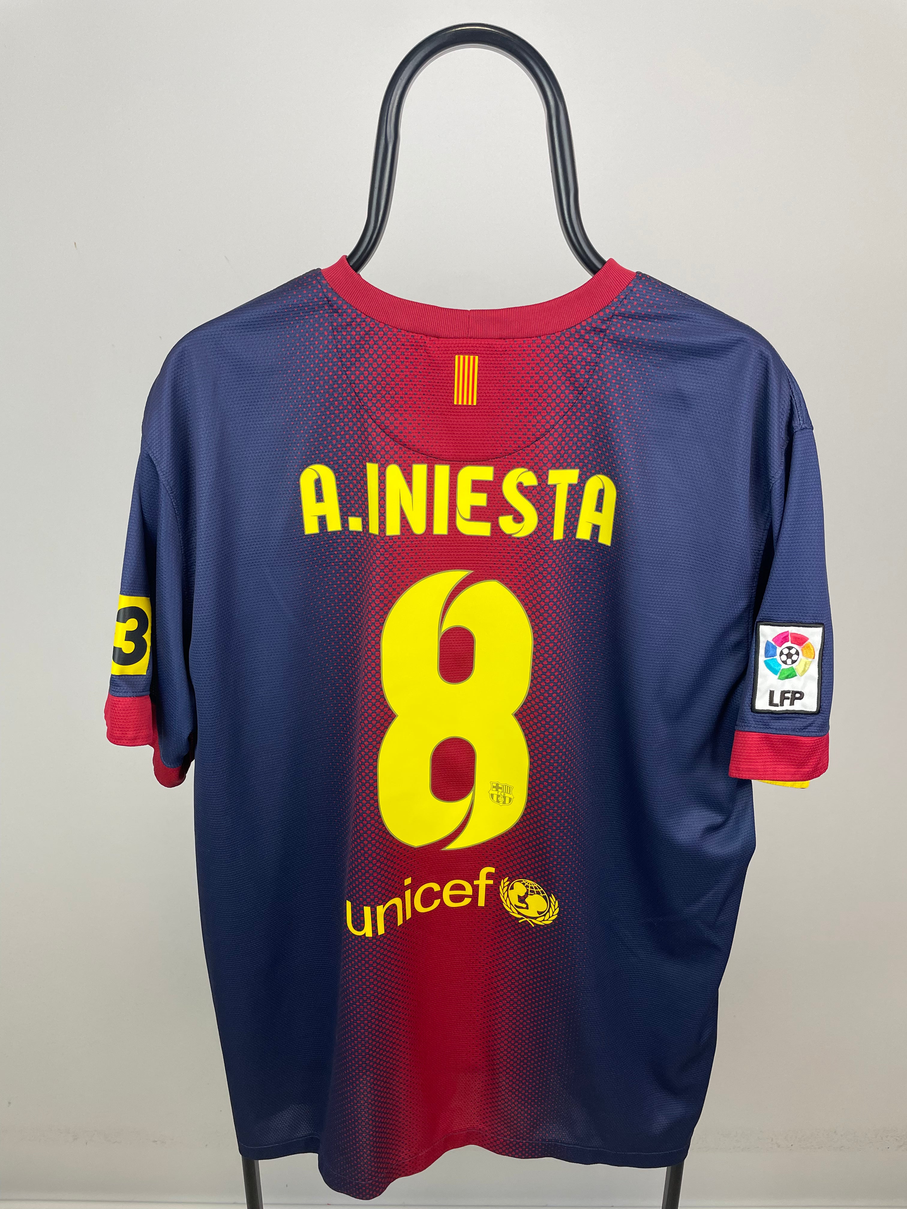 Andrés Iniesta FC Barcelona 12/13 hjemmebanetrøje - XXL