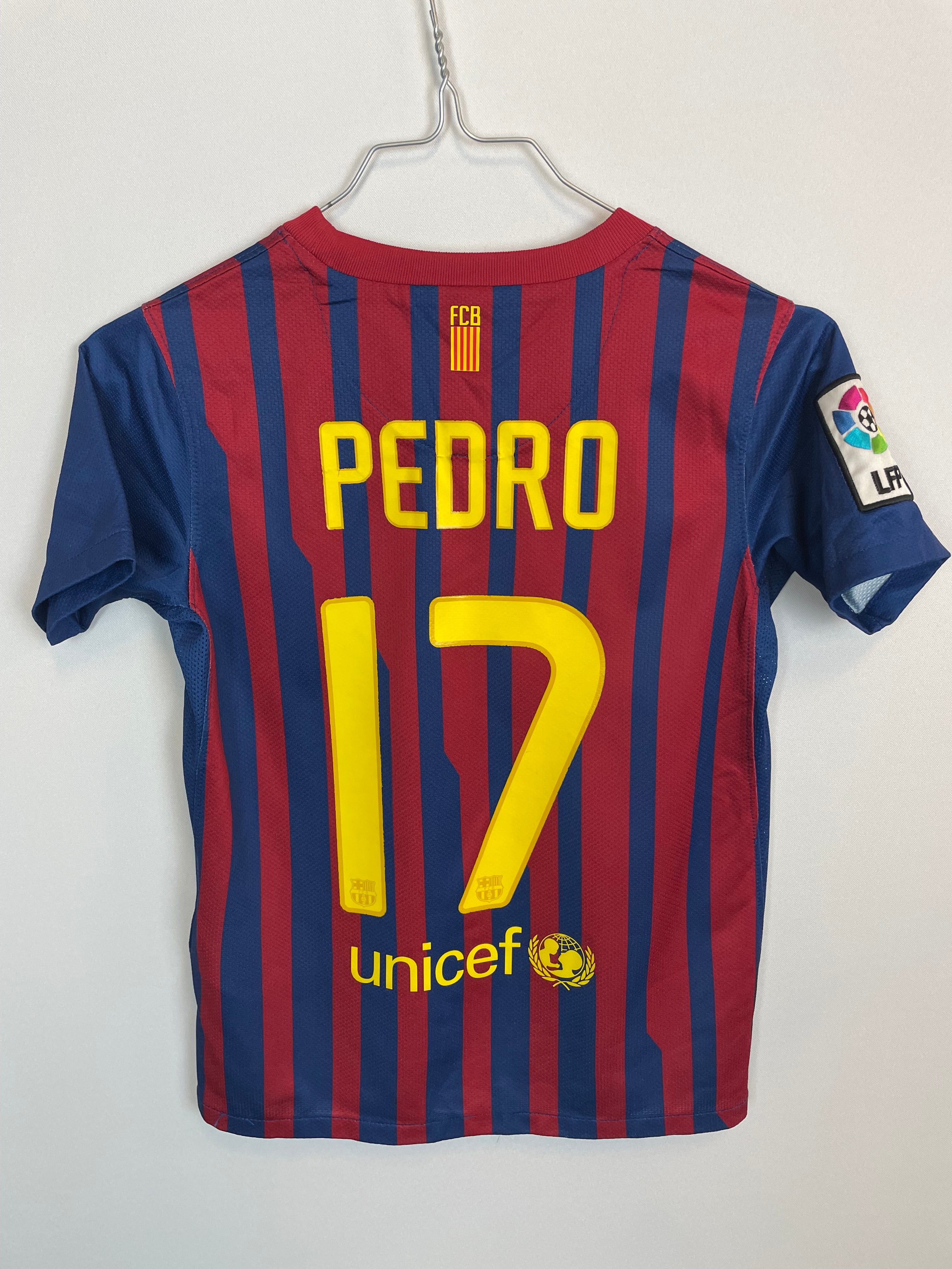 Pedro FC Barcelona 11/12 hjemmebanetrøje - 11/12 år
