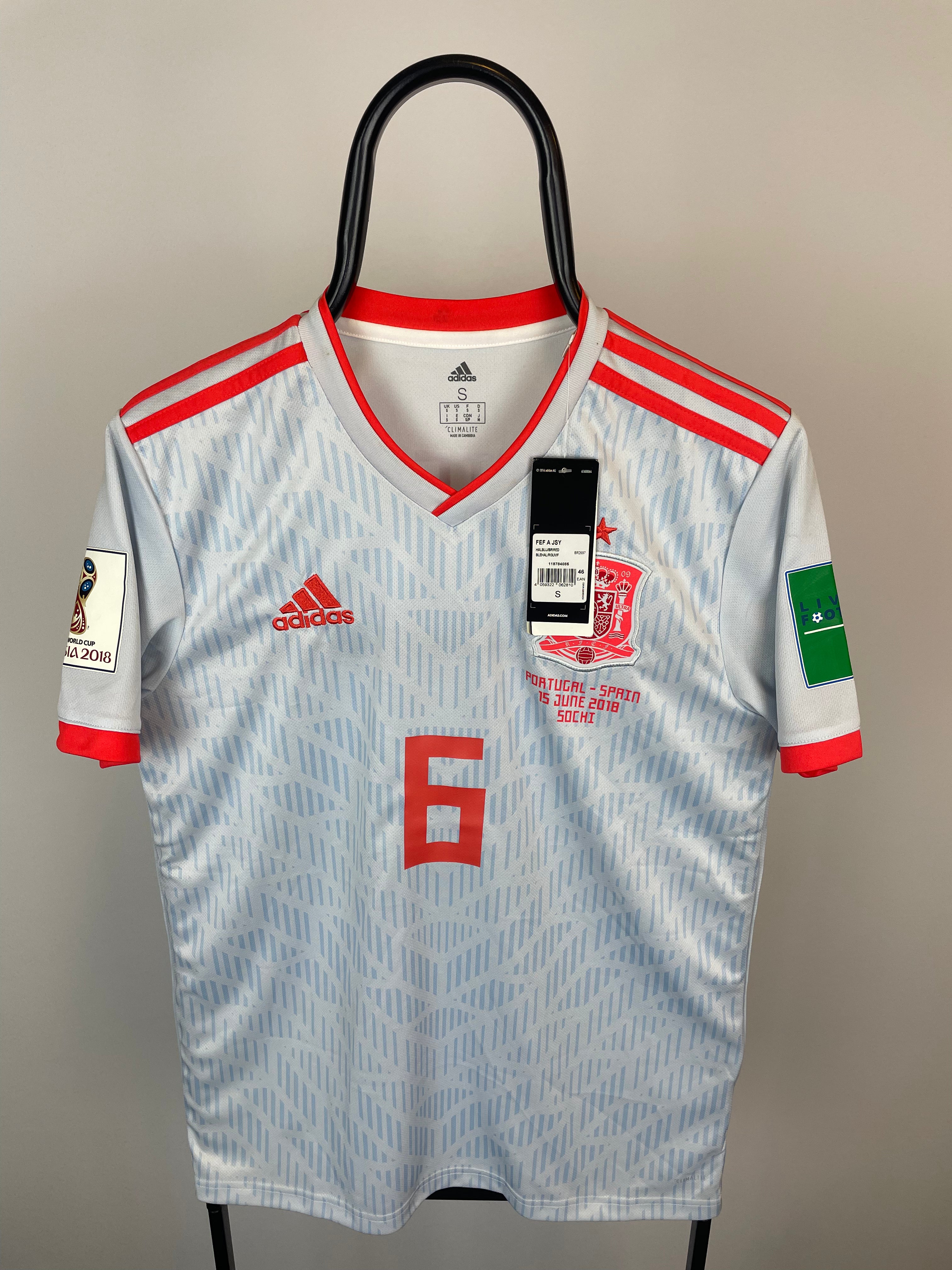 Andrés Iniesta Spanien 18/20 Kampdetaljer udebanetrøje - S