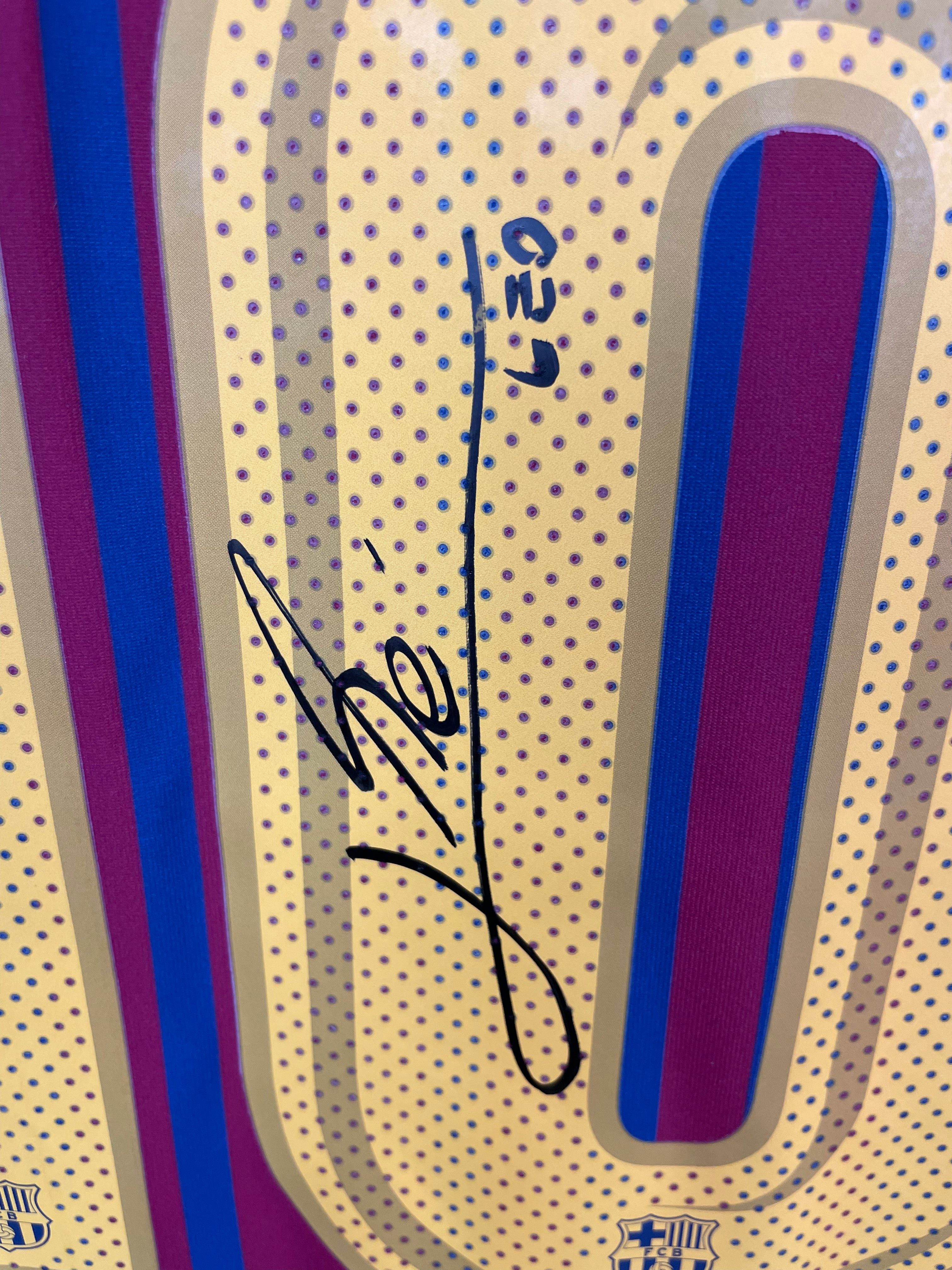 Lionel Messi Barcelona 17/18 SIGNERET Matchissue hjemmebanetrøje - L