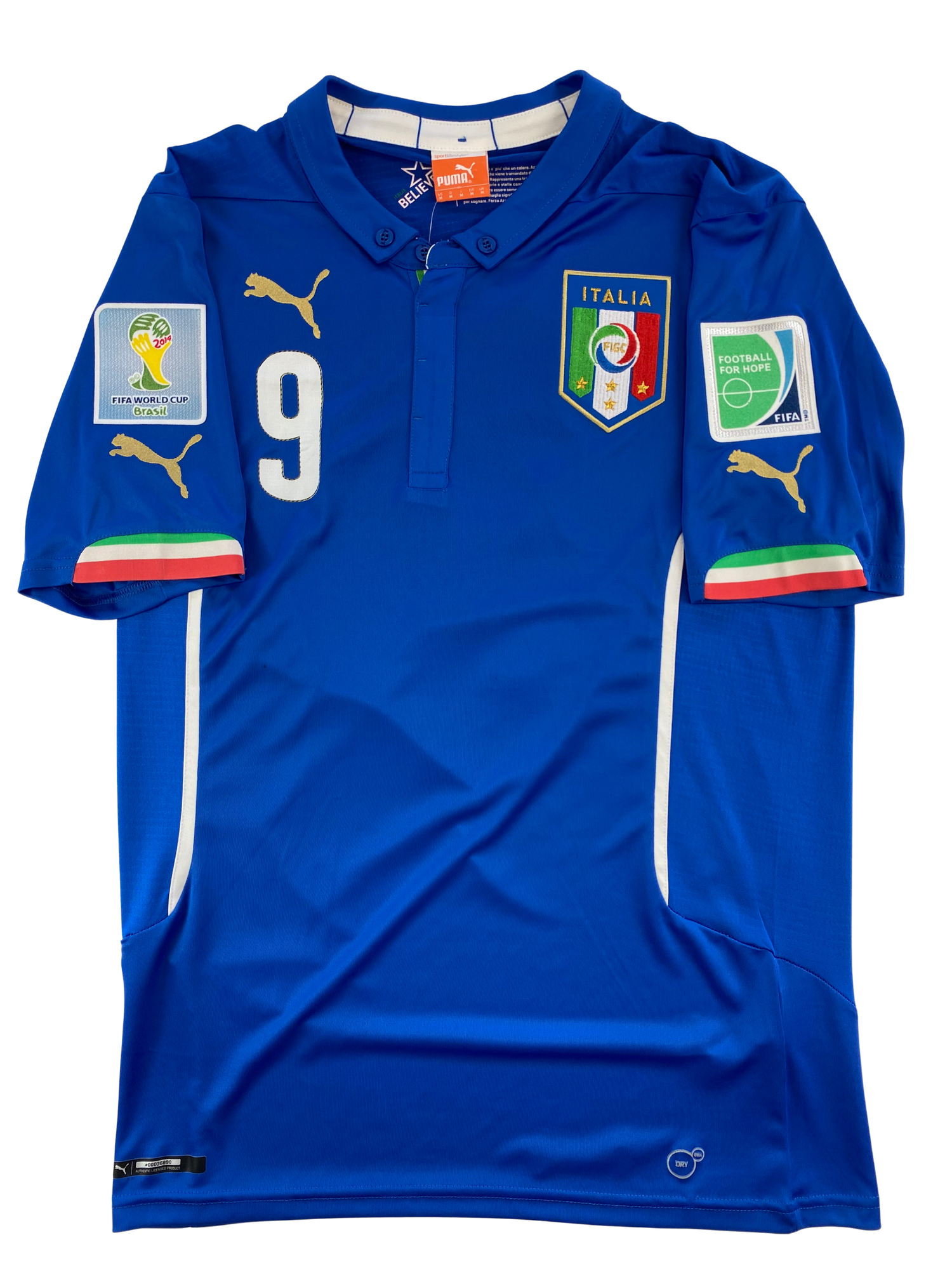 Mario Balotelli Italien Heimtrikot 14/16 - M
