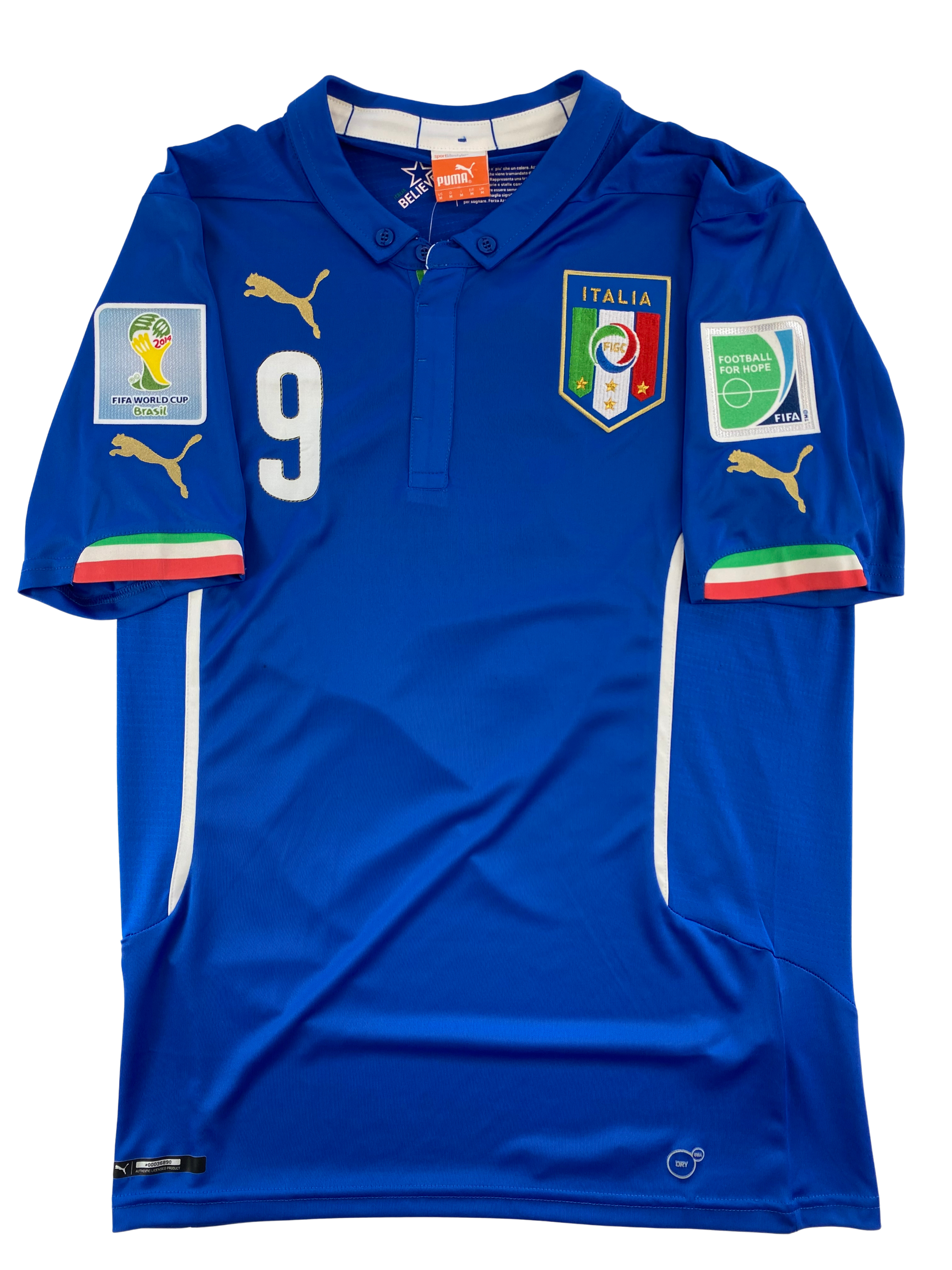 Mario Balotelli Italien Heimtrikot 14/16 - M