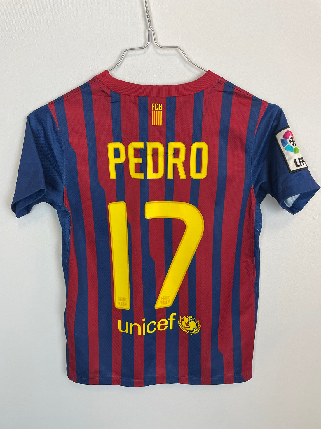 Pedro FC Barcelona 11/12 hjemmebanetrøje - 11/12 år