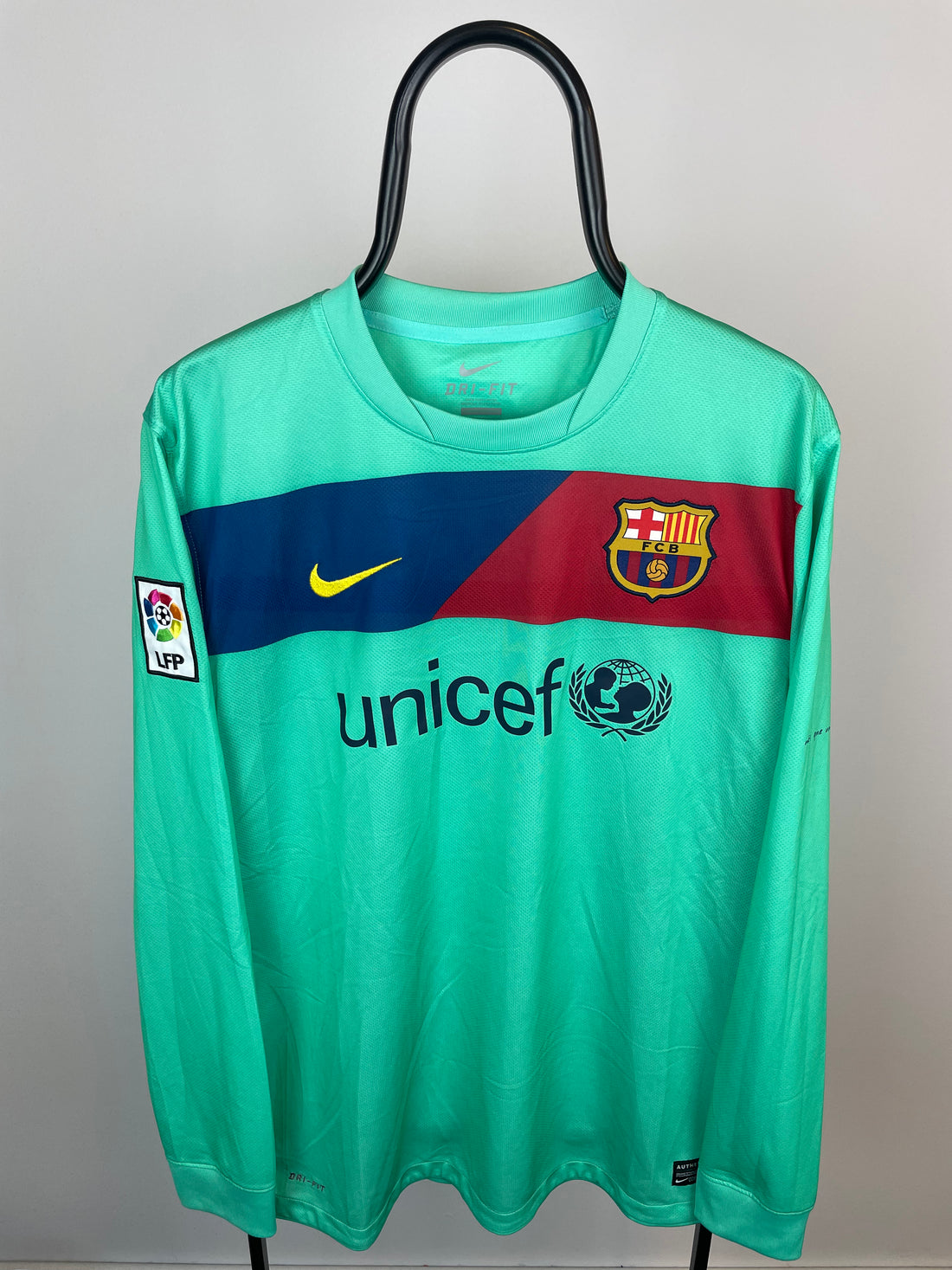 Lionel Messi Barcelona 10/11 langærmet udebanetrøje - L